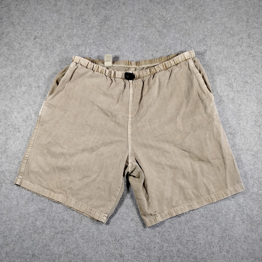 Vintage Gramicci Shorts Mens XL Khaki Tan Cotton Climbing Hiking Made in USA